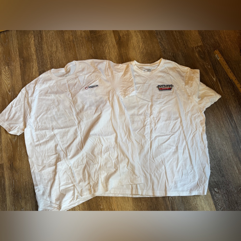 Two NEW Men’s XL white tshirts! Bass Pro & Magellan - Picture 2 of 7